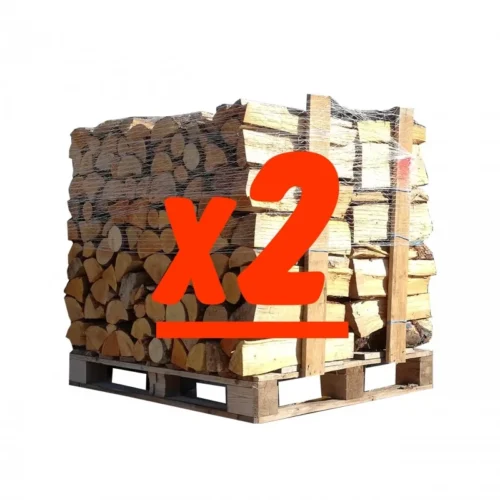 Ceppi da 50 cm: 2 pallet – 1 di quercia bianca + 1 di faggio/carpino