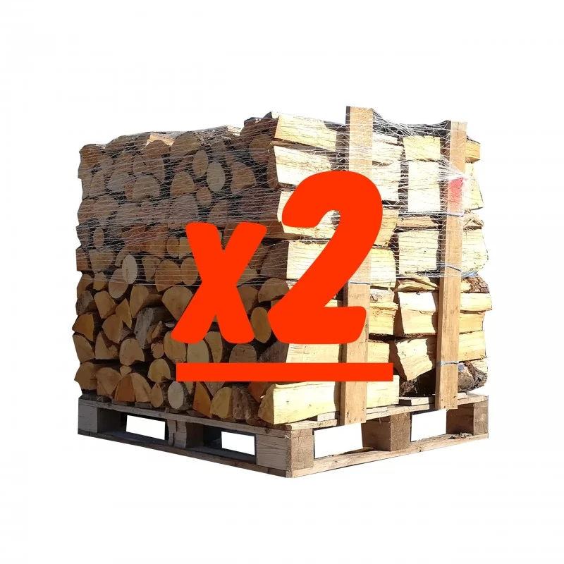 Ceppi da 50 cm: 2 pallet – 1 di quercia bianca + 1 di faggio/carpino